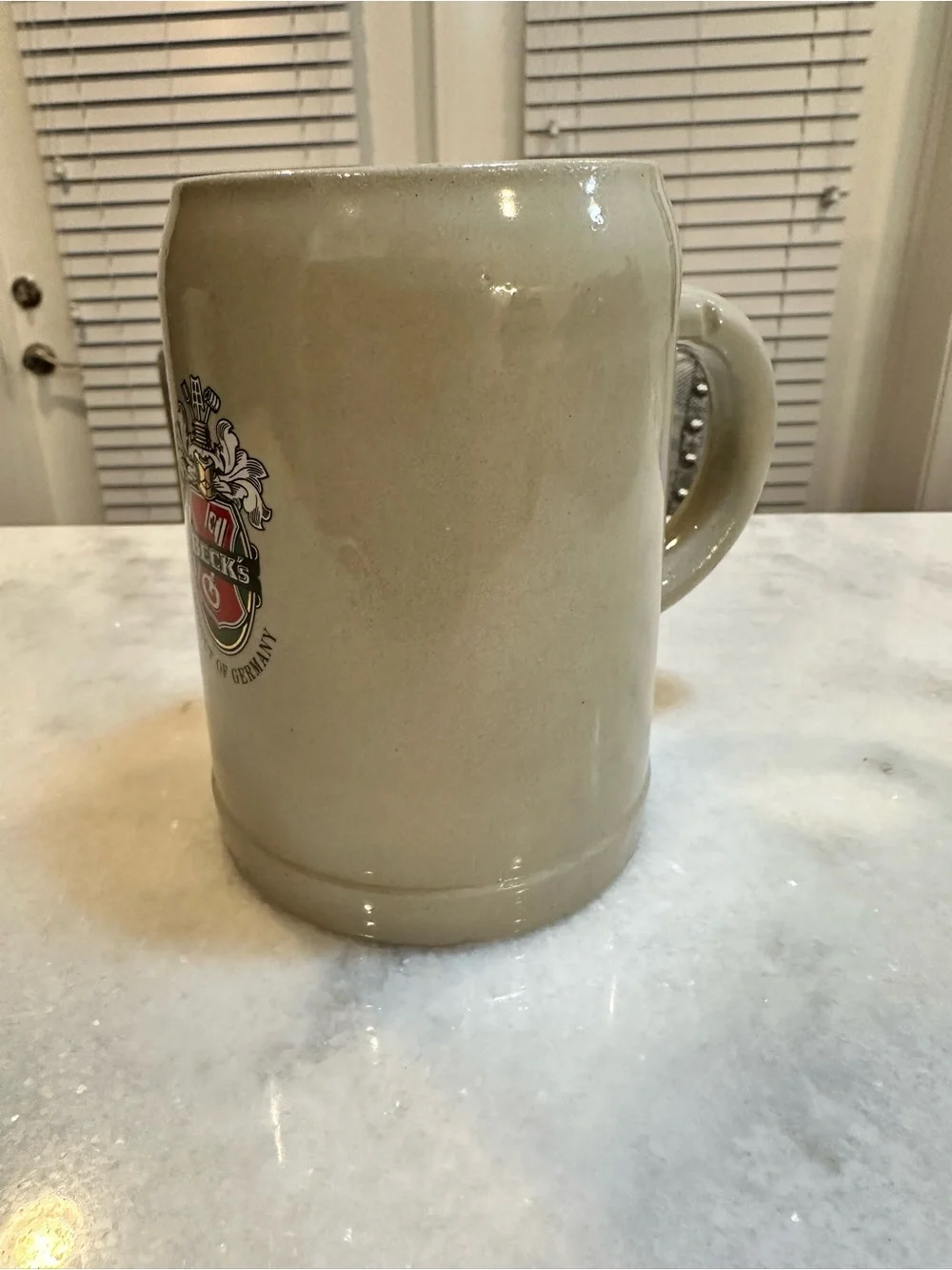 Vintage Beck's Glazed Stoneware Beer Stein, 20oz